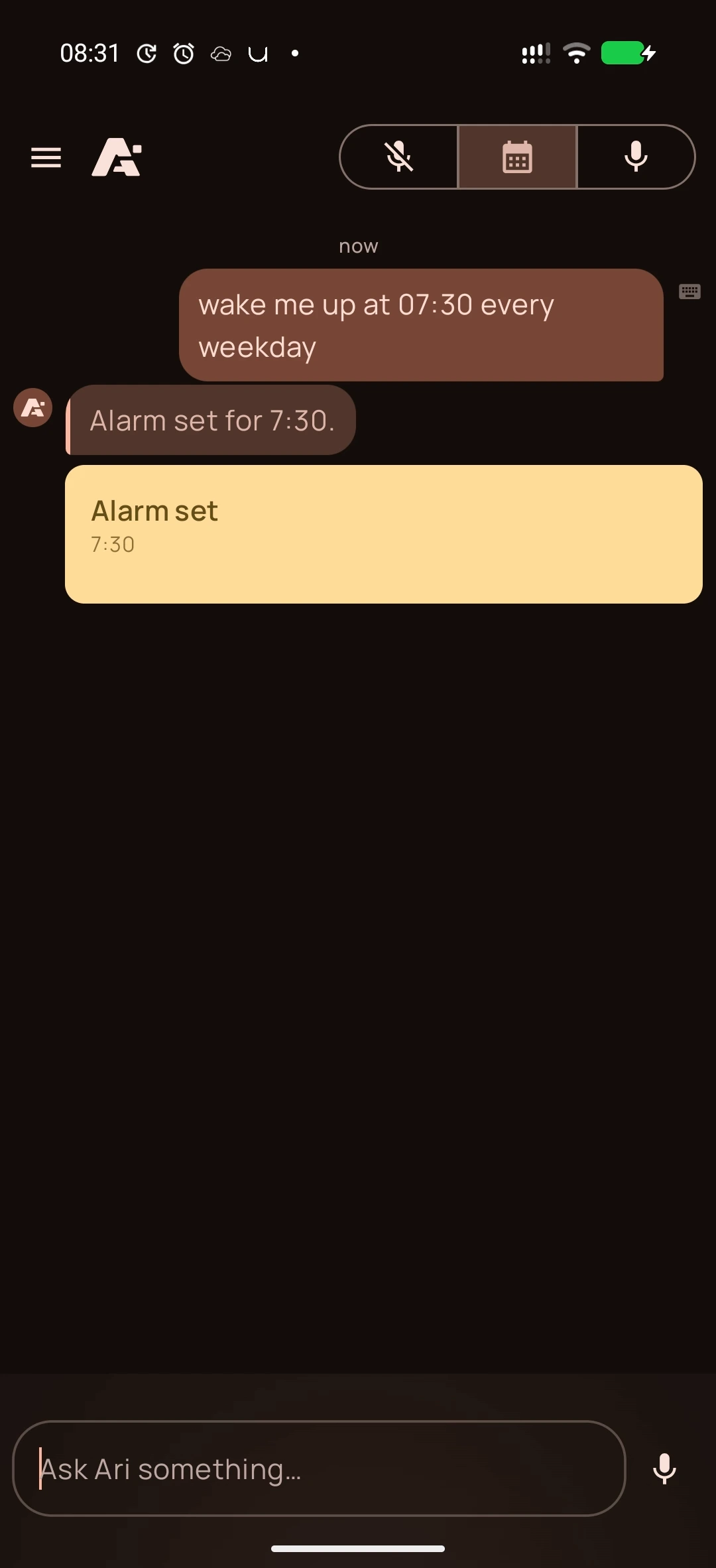 Alarm on Android, screenshot 3