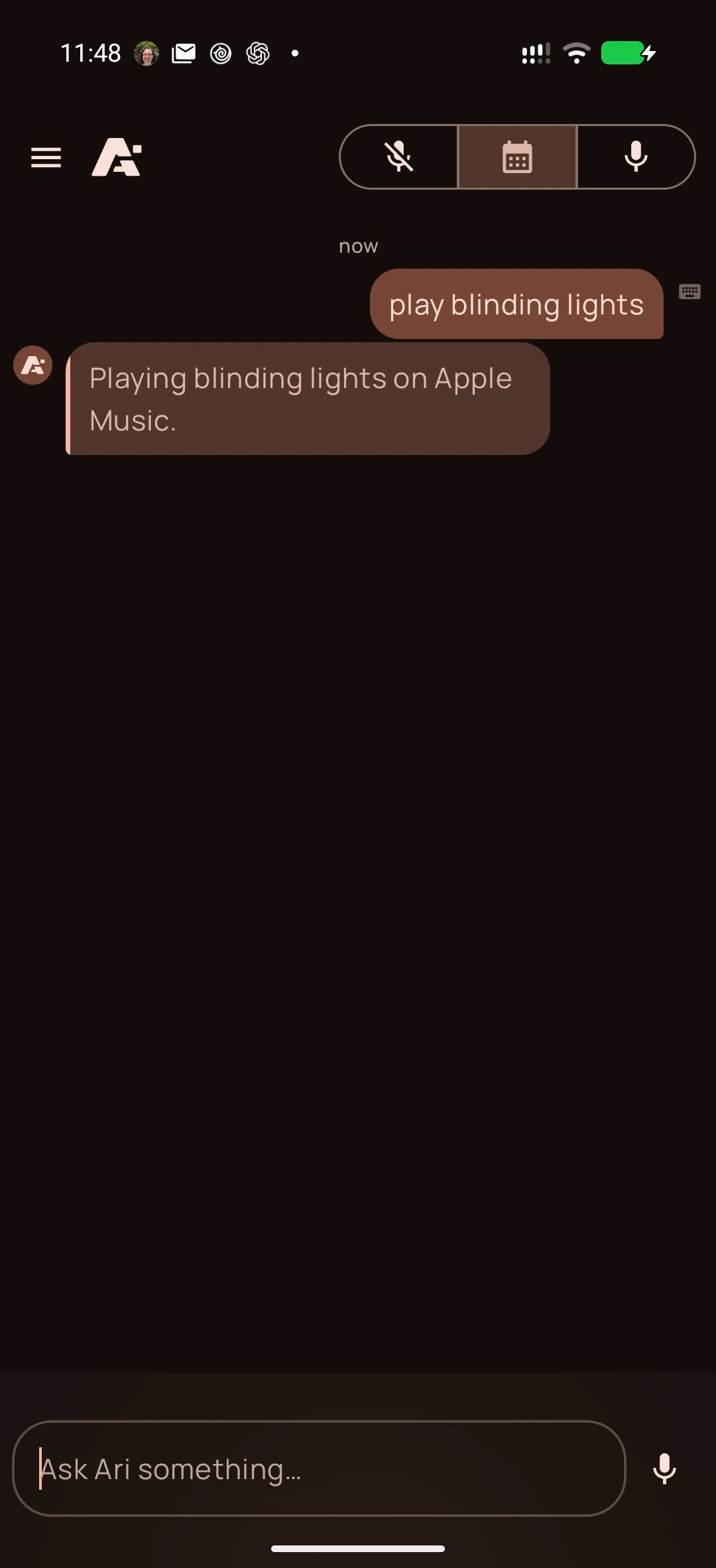 Music on Android, screenshot 1