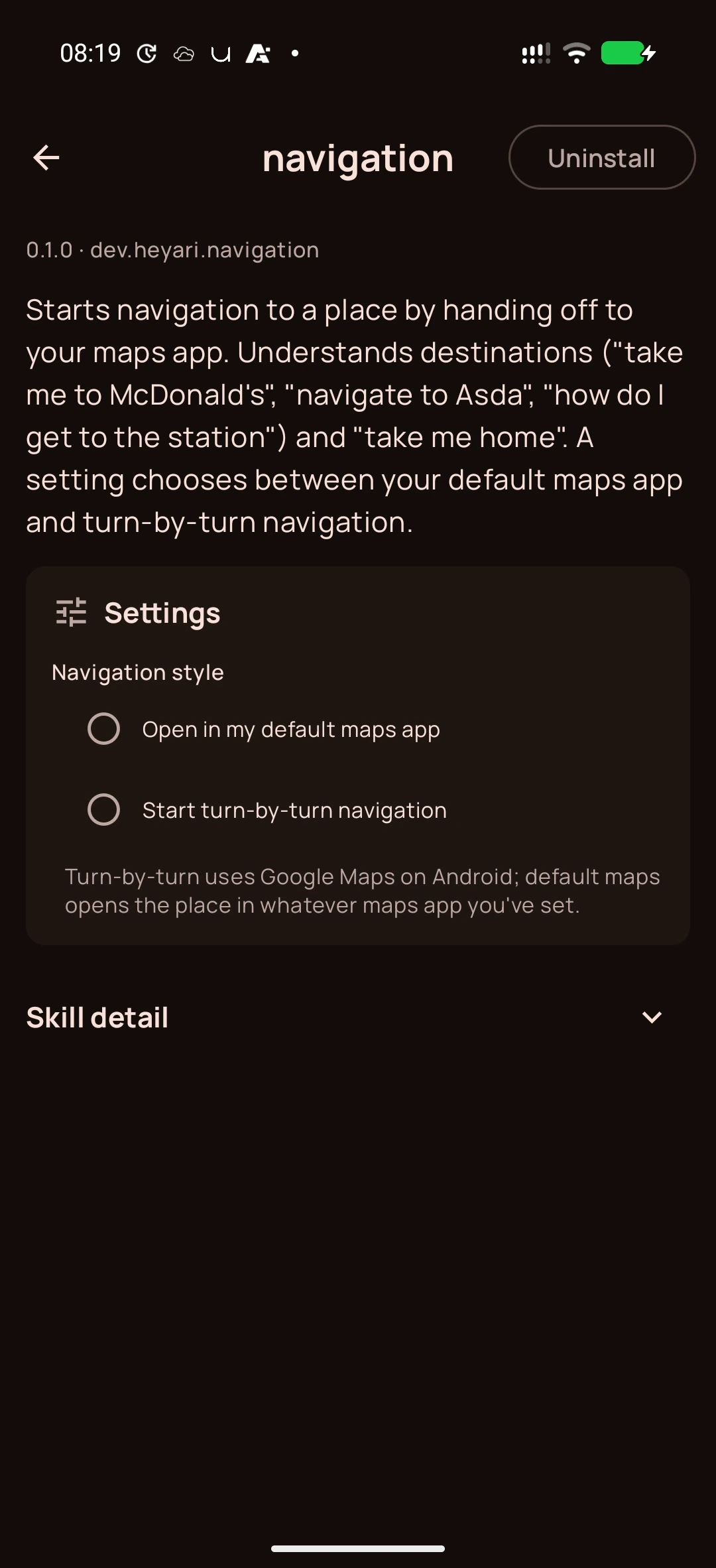 Navigation on Android, screenshot 5