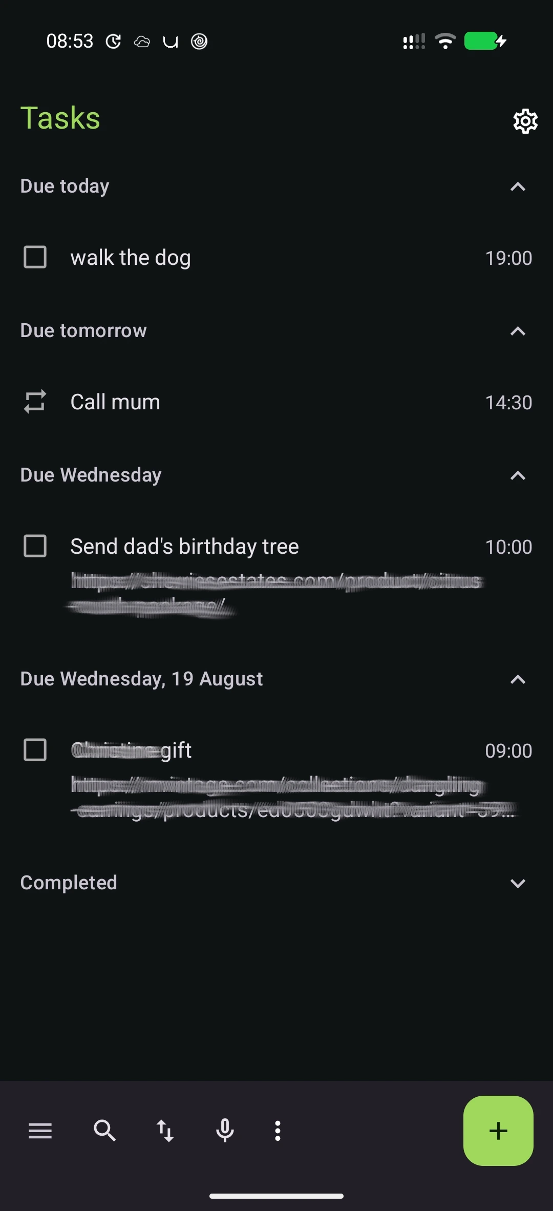 Reminder on Android, screenshot 2