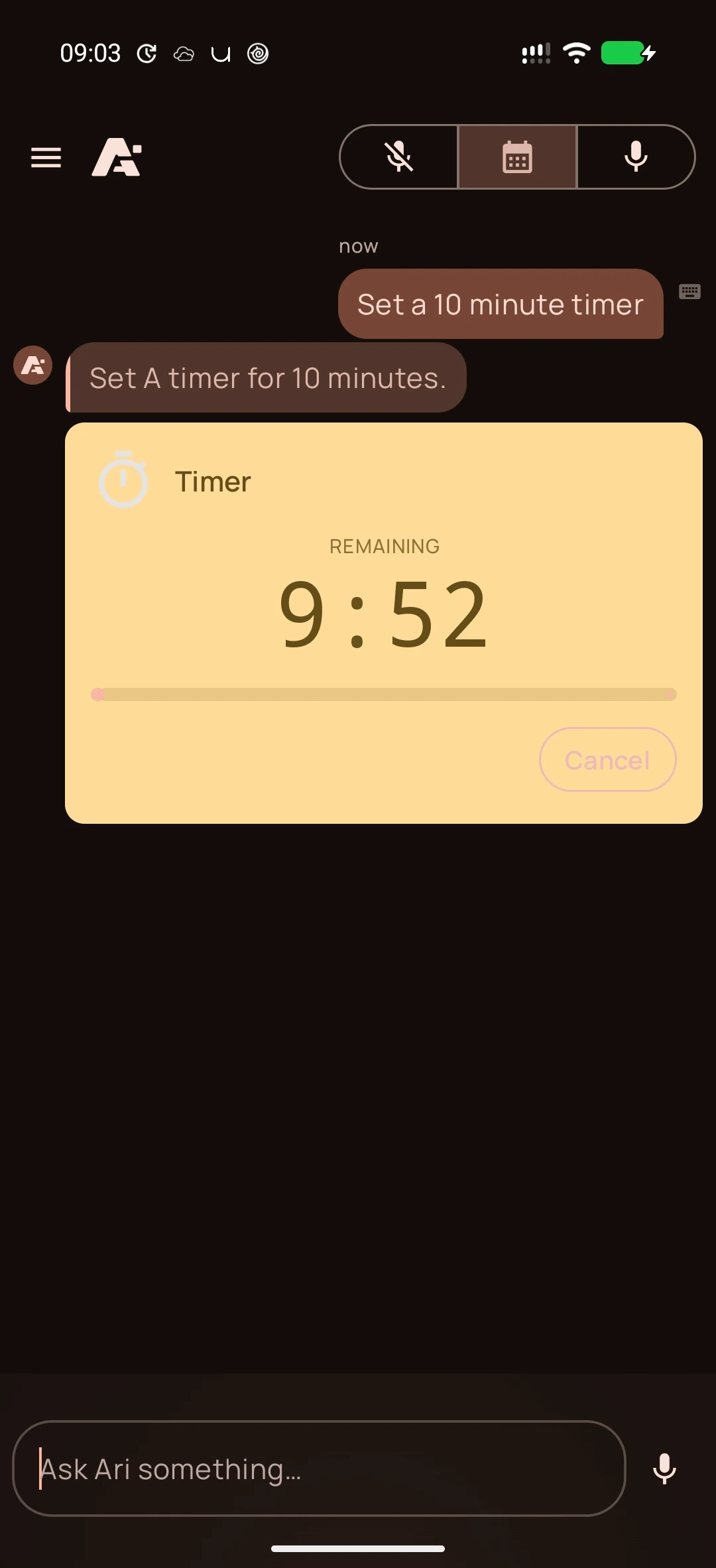 Timer on Android, screenshot 1