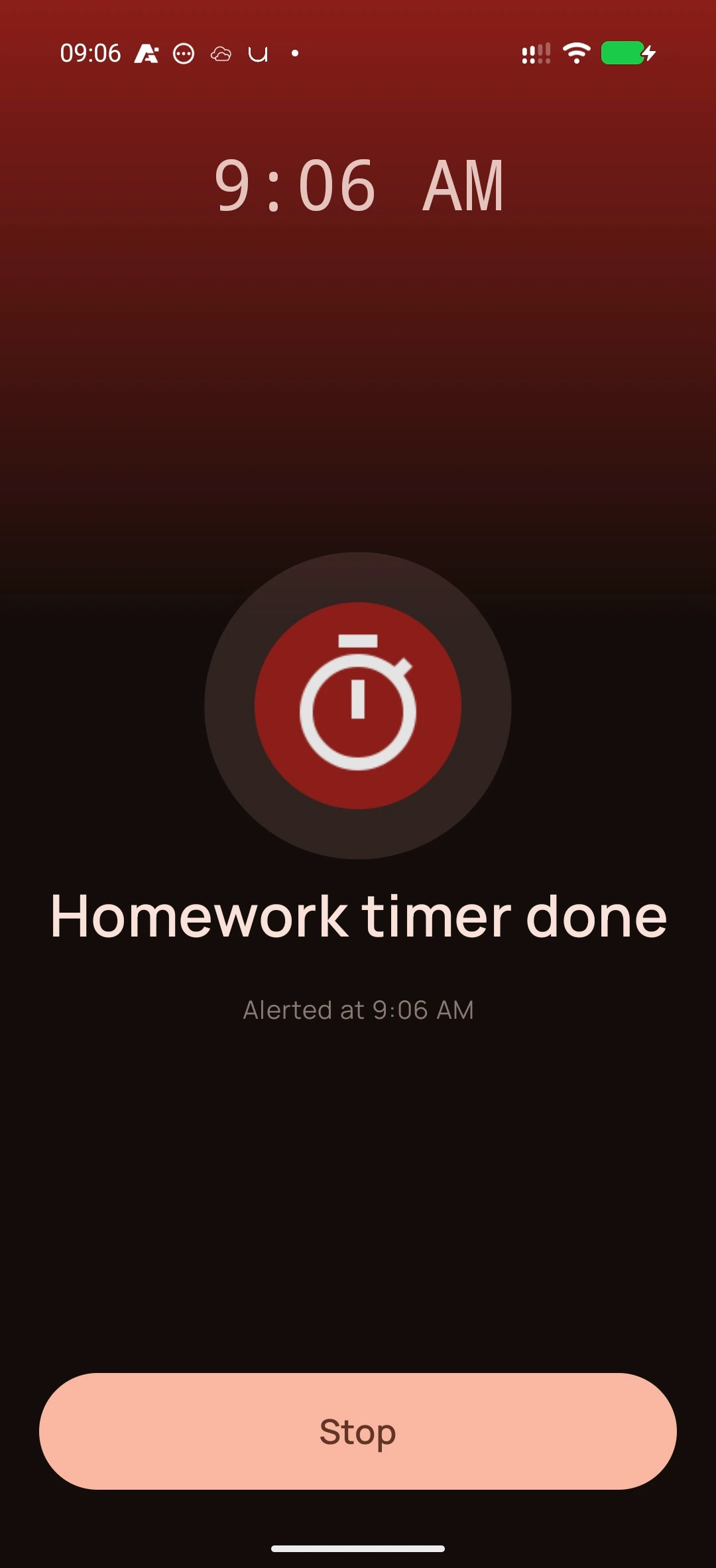 Timer on Android, screenshot 2